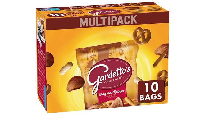 A Box of Gardettos Snack Mix Original Flavor 10 Count