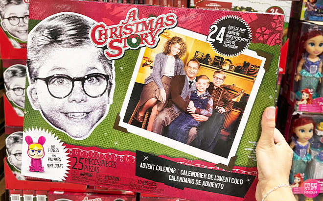 A Person Holding A Christmas Story Advent Calendar