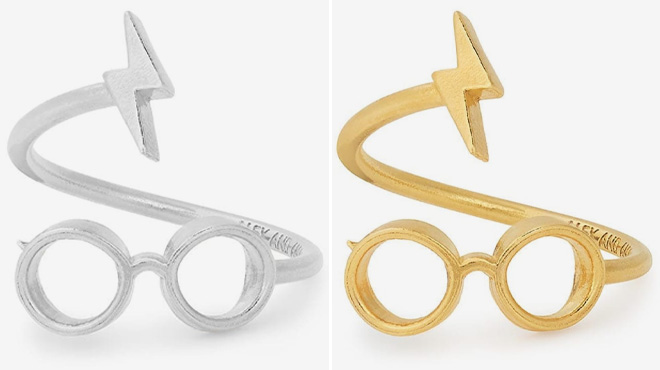 Alex and Ani Harry Potter Glasses and Scar Ring Wrap in Silver and Gold