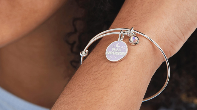 Alex and Ani Im a Moonchild Duo Charm Bangle