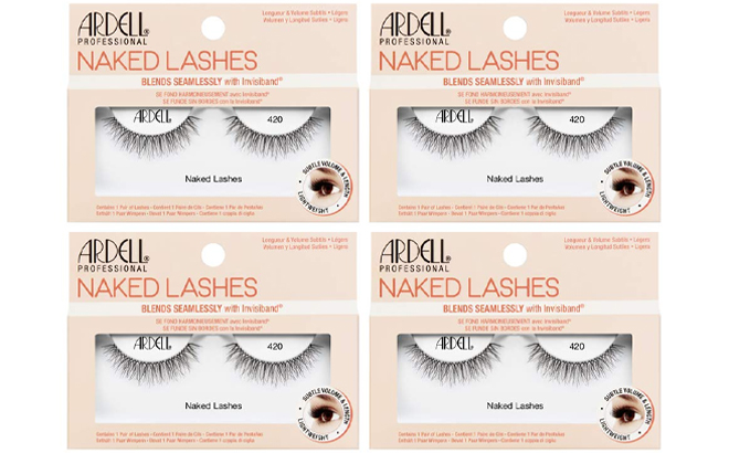 Ardell 4 Pair Naked Lashes 420 with Invisiband