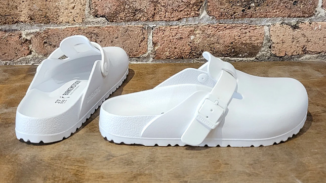 Birkenstock Boston Eva Clogs in White Color