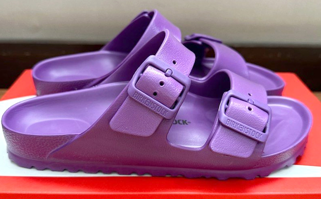 Birkenstock Womens Arizona EVA Sandals in Bright Violet