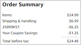 Bitvae Water Cordless Dental Flosser Order Summary