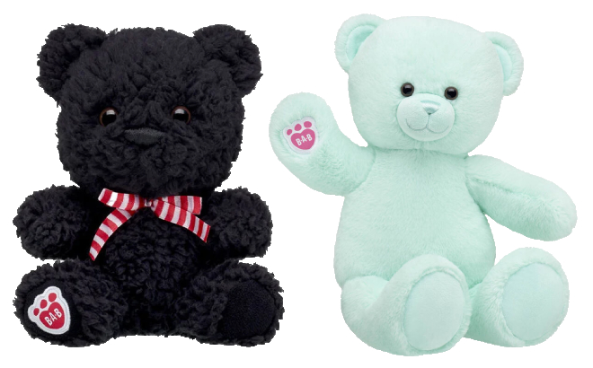 Build A Bear Buddies Candy Cane Bow Tie Teddy and Mint Bear