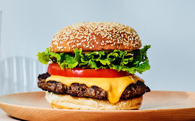 Cheeseburger on a Tray