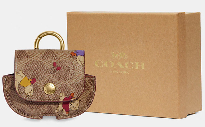 Coach Outlet Boxed Wireless Earbud Case In Signature Canvas  