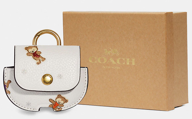 Coach Outlet Boxed Earbud Case White