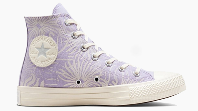 Converse Chuck Taylor All Star floral print sneakers in lilac