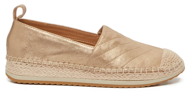 Crown Vintage Cadenne Espadrille Slip On in Gold Metallic