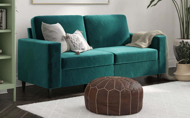 DHP Cooper 3 Seater Sofa in Green Color