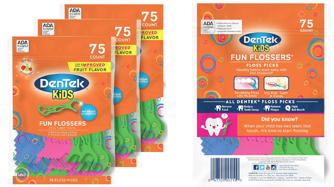 DenTek Kids 75 Count Flossers