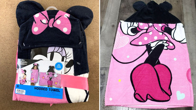 Disney Minnie Mouse Kids Cotton Hooded Towel