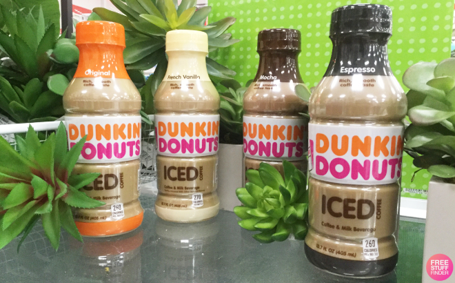 Dunkin Iced Bottled Coffee Drinks in Different Flavors