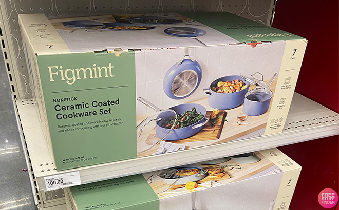 Figmint Ceramic Coated Cookware Set In Blue Color At Target Store 