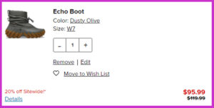 Final Price Breakdown for Crocs Echo Boots