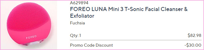 Foreo Luna Mini 3 in Fuchsia Color at Checkout