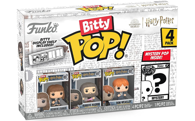 Funko Bitty POP Harry Potter Mini Collectible Toys 4 Pack with Hermione Hagrind and Ron