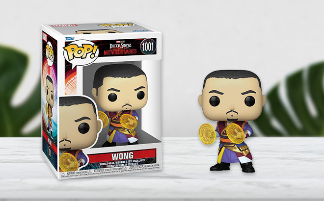 Funko Pop Marvel Doctor Strange Multiverse of Madness Wong on the table