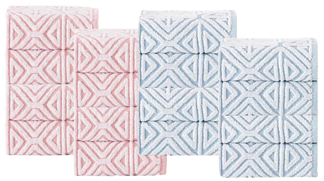 Glamour Turkish Cotton 8 Piece Wash Cloth Sets