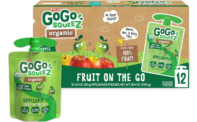 GoGo Squeez 12 Count Fruit on the Go Apple Apple Pack