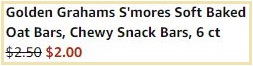 Golden Grahams S'mores Oat Bars Checkout Summary