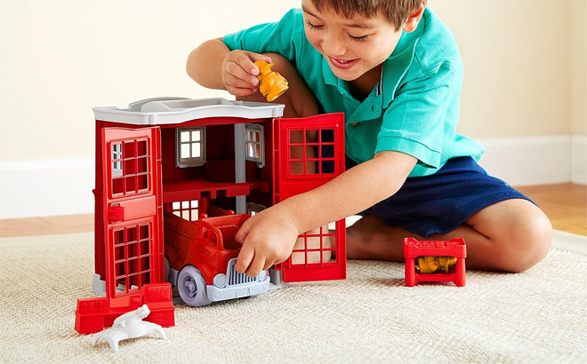 Green Toys Fire Station Playset