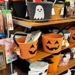 Halloween Baskets on a Shelf