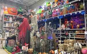 Halloween Decor Display at Lowes