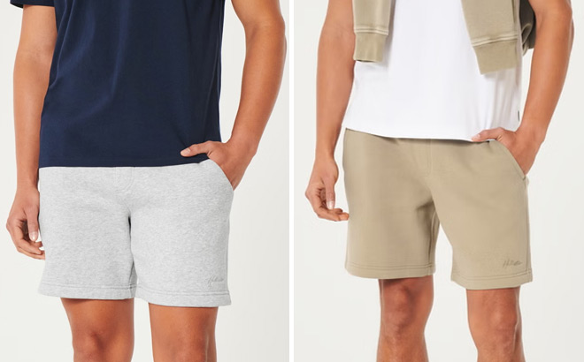 Hollister Mens Fleece Logo Shorts