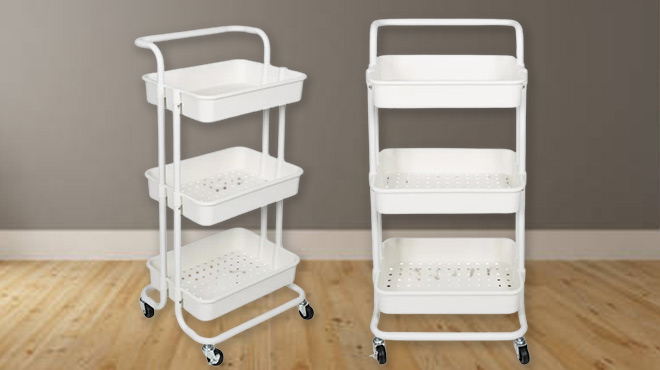 Honey Can Do 3 Tier Rolling Craft Cart with Handle