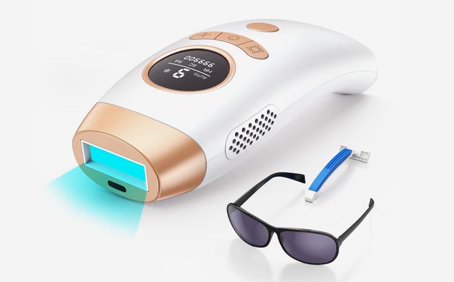 IPL Laser Hair Remover with Glass and Shaver 