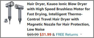 Ionic Blow Dryer Checkout