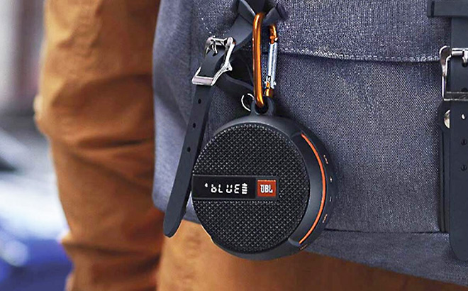 JBL Wind2 Speaker FM Radio Hanging on the Bag