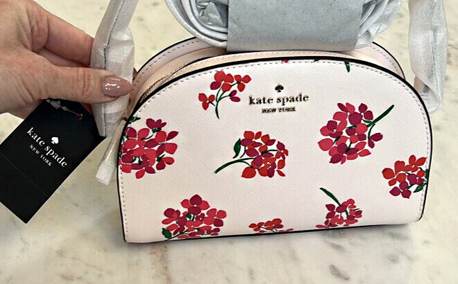 Kate Spade Perry Floral Leather Dome Crossbody