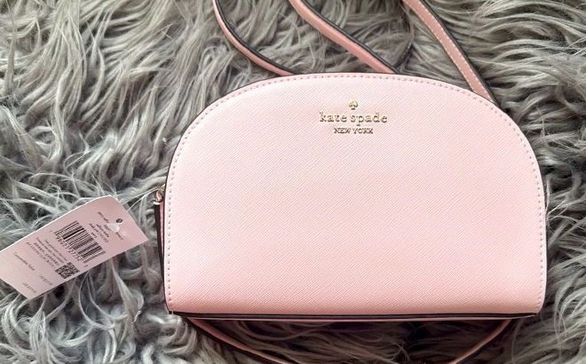 Kate Spade Perry Leather Dome Crossbody in Pink Color