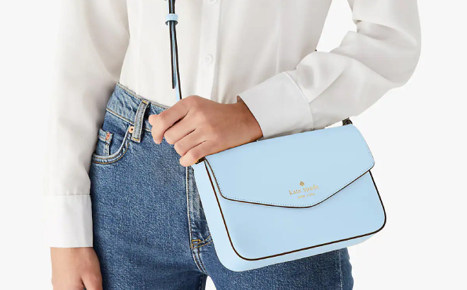 Kate Spade Sadie Envelope Crossbody in Celeste Blue Color