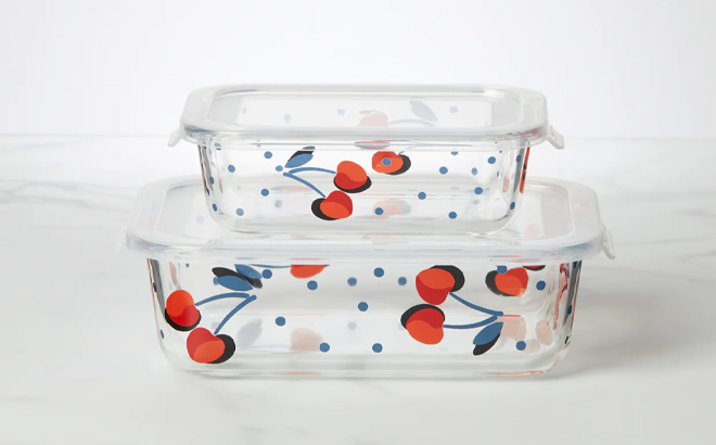 Kate Spade Vintage Cherry Dot Food Storage Set