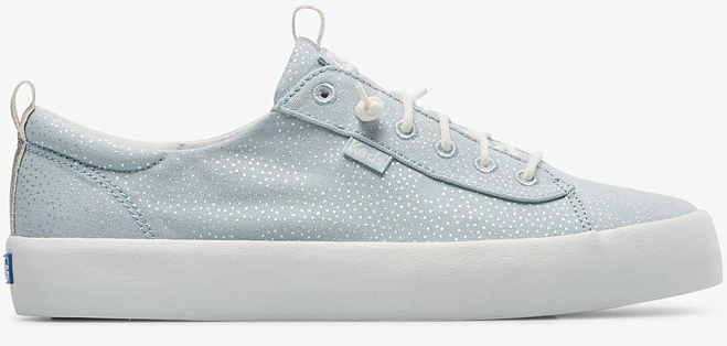 Keds Womens Kickback Canvas Dots Print Sneaker