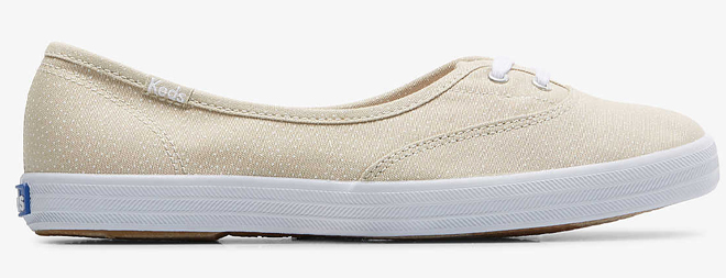 Keds Womens The Mini Dots Sneakers in Color Tan White