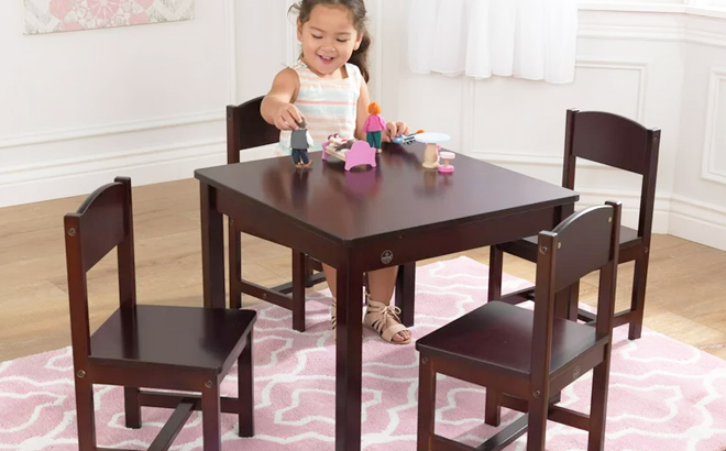 KidKraft Wooden Table 4 Chair Set