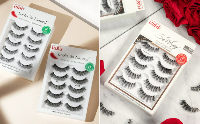 Kiss 5 Pair Looks So Natural and So Wispy False Lashes