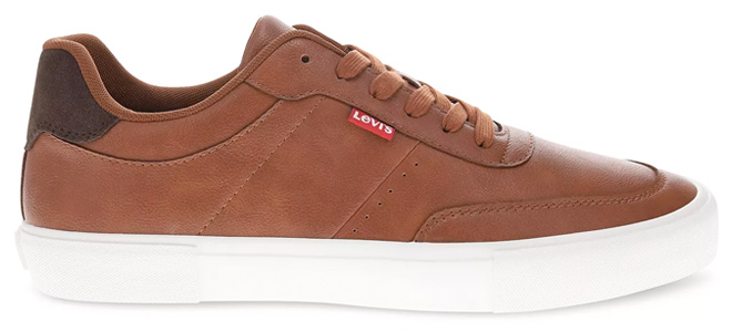 LEVIS Mens Munro Faux Leather Retro Low Top Sneakers