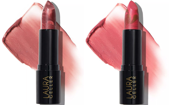 Leaura Geller Beauty Italian Marble Honey Bun and Strawberry Toffee Lipstick