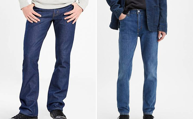 Levis 517 Bootcut Mens Jeans and 512 Slim Taper Fit Mens Jeans