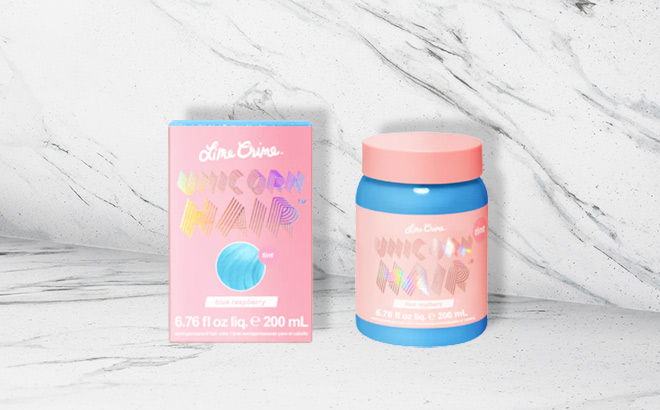 Lime Crime Unicorn Hair Tints in the Bathroom