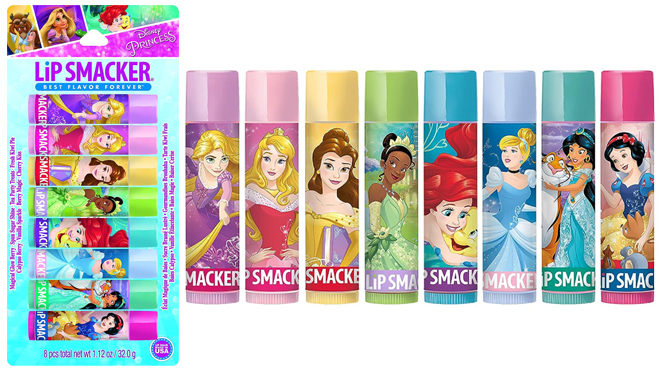 Lip Smacker Disney Princess Kids 8 Count Flavored Lip Balm