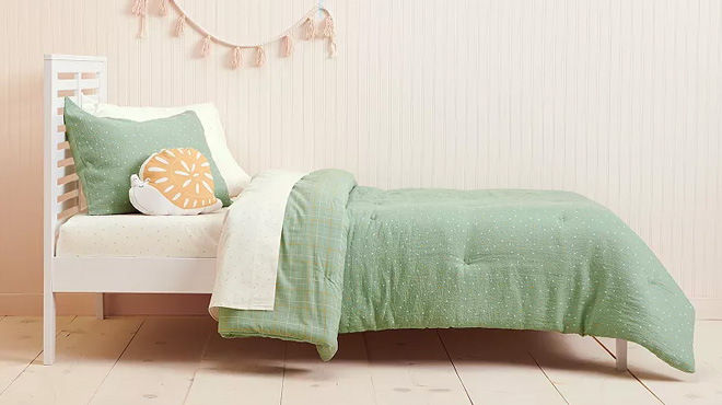 Little Co By Lauren Conrad Green Polka Dot Comforter Set