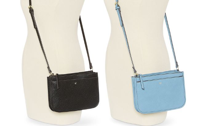 Liz Claiborne Terry Crossbody Bag in Black Color on the Left Side and in Chambray Color on the Right Side