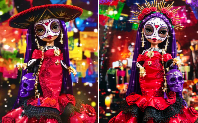 Maria Garcia Rainbow High Dia De Muertos From Two Seperate Angles png